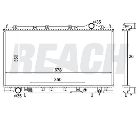 1996 MITSUBISHI ECLIPSE 2.0 L RADIATOR REA41-2023A