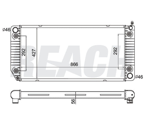 1997 GMC SAVANA 3500 6.5 L RADIATOR REA41-2043A