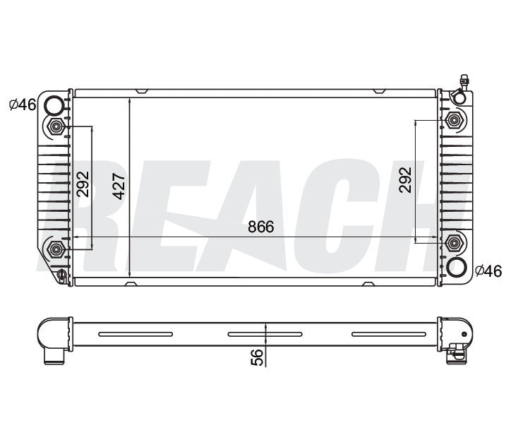 1997 GMC SAVANA 2500 6.5 L RADIATOR REA41-2043A