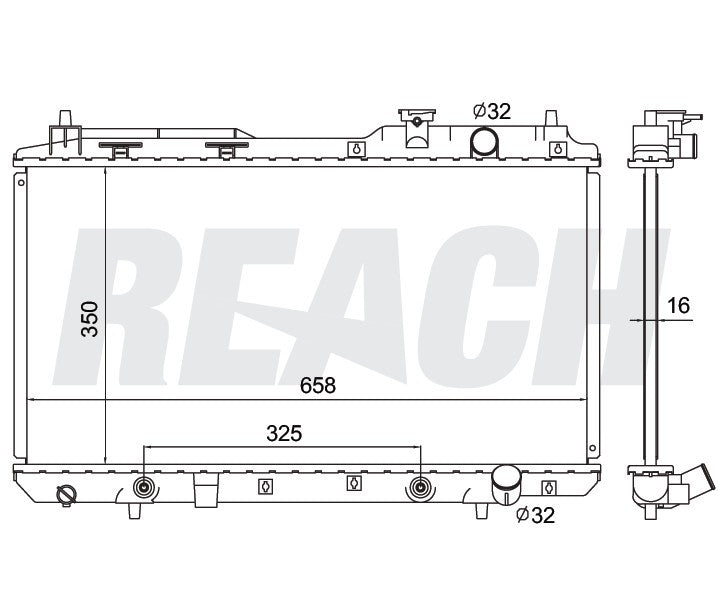 1997 HONDA CR-V 2.0 L RADIATOR REA41-2051A