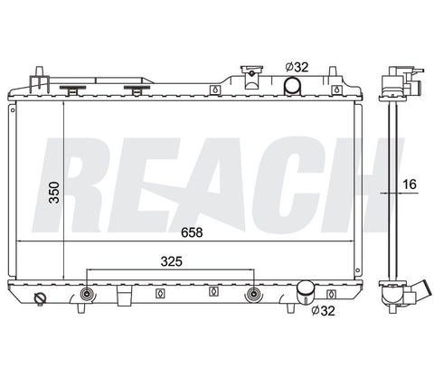 1997 HONDA CR-V 2.0 L RADIATOR REA41-2051A