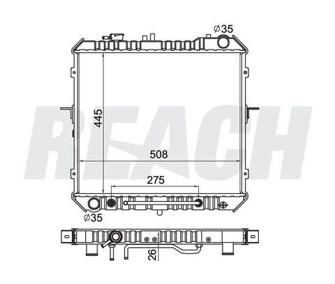 1996 KIA SPORTAGE 2.0 L RADIATOR REA41-2057A