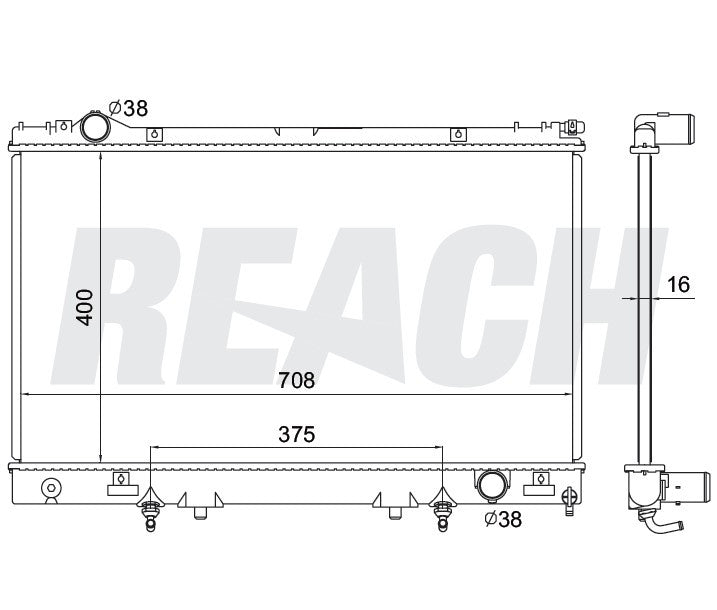 1997 LEXUS LS400 4.0 L RADIATOR REA41-2058A