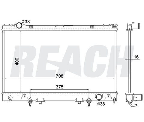 1999 LEXUS LS400 4.0 L RADIATOR REA41-2058A