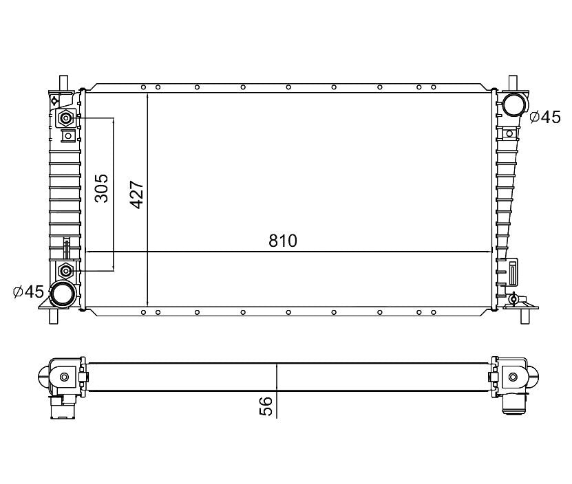 2003 FORD F-350 SUPER DUTY 5.4 L RADIATOR REA41-2136A