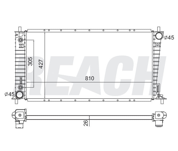 2002 FORD LOBO 5.4 L RADIATOR REA41-2164A