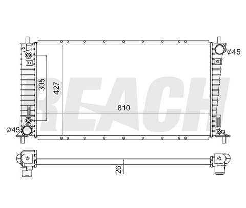 2002 FORD LOBO 5.4 L RADIATOR REA41-2164A