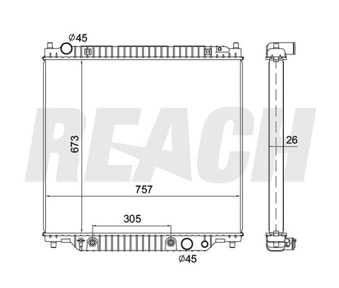 2001 FORD F-250 SUPER DUTY 5.4 L RADIATOR REA41-2170A