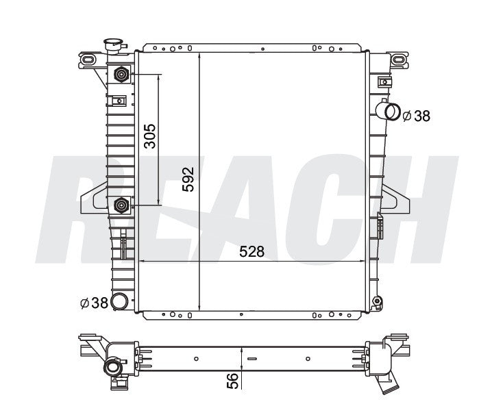 1998 FORD EXPLORER 4.0 L RADIATOR REA41-2174A
