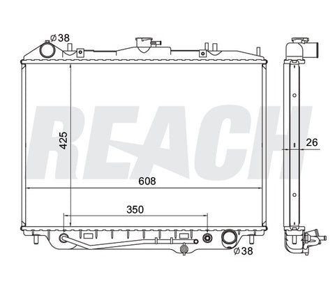 1999 ISUZU AMIGO 3.2 L RADIATOR REA41-2195A