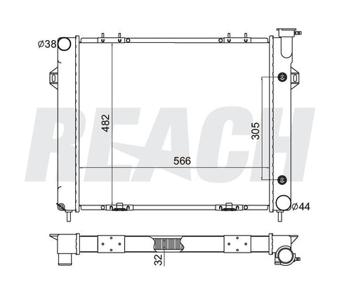 1998 JEEP GRAND CHEROKEE 5.9 L RADIATOR REA41-2206A