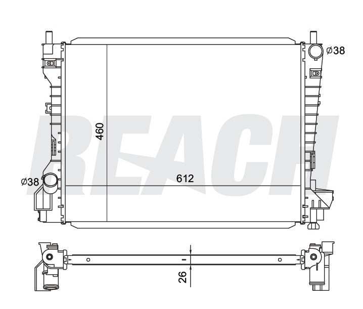 2001 LINCOLN LS 3.0 L RADIATOR REA41-2256A