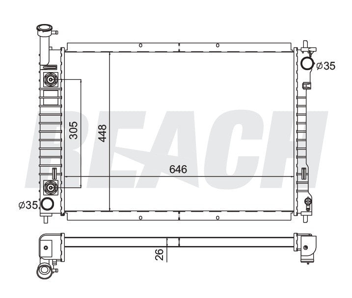 2000 NISSAN QUEST 3.3 L RADIATOR REA41-2259A