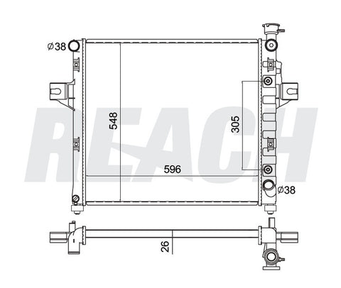 1999 JEEP GRAND CHEROKEE 4.7 L RADIATOR REA41-2263A