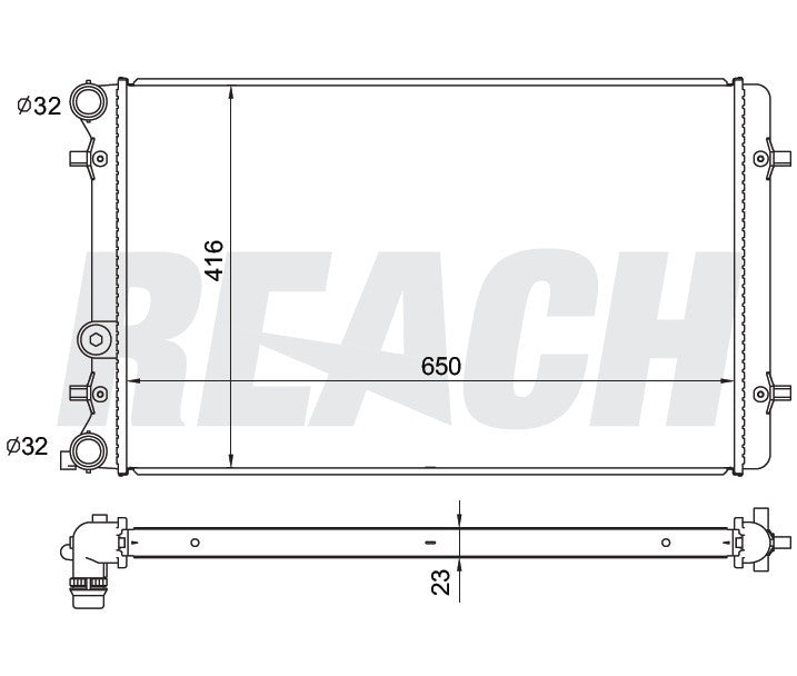 1999 VOLKSWAGEN JETTA 1.9 L RADIATOR REA41-2265A