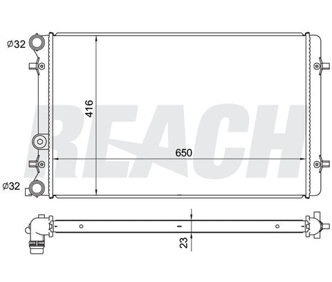 2009 VOLKSWAGEN JETTA CITY 2.0 L RADIATOR REA41-2265A