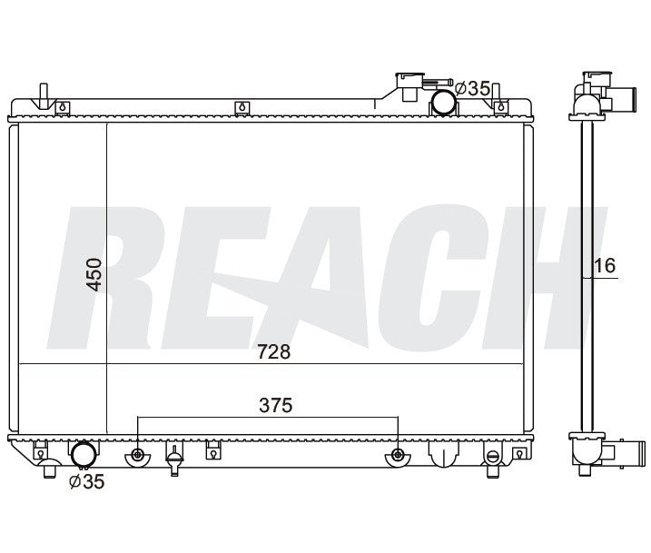 2000 LEXUS RX300 3.0 L RADIATOR REA41-2271A