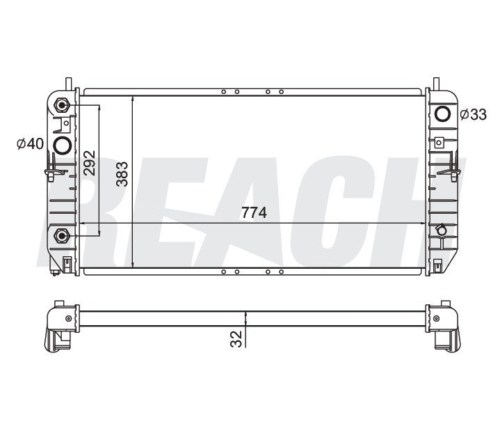 1999 CADILLAC SEVILLE 4.6 L RADIATOR REA41-2279A