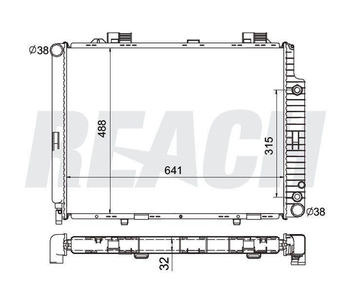 1998 MERCEDES-BENZ E320 3.2 L RADIATOR REA41-2290A