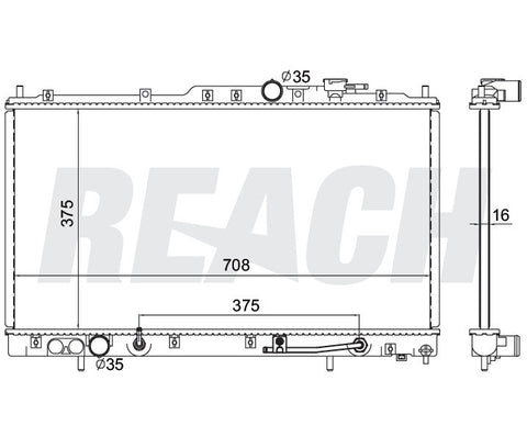 2000 MITSUBISHI GALANT 3.0 L RADIATOR REA41-2301A