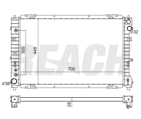 2001 MAZDA TRIBUTE 3.0 L RADIATOR REA41-2307A