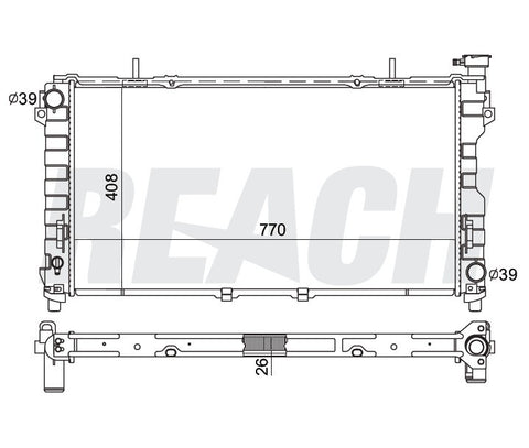 2002 CHRYSLER TOWN AND COUNTRY 3.8 L RADIATOR REA41-2311A