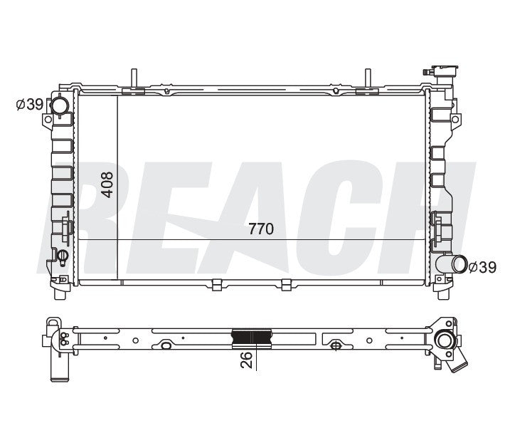 2003 CHRYSLER VOYAGER 2.4 L RADIATOR REA41-2312A