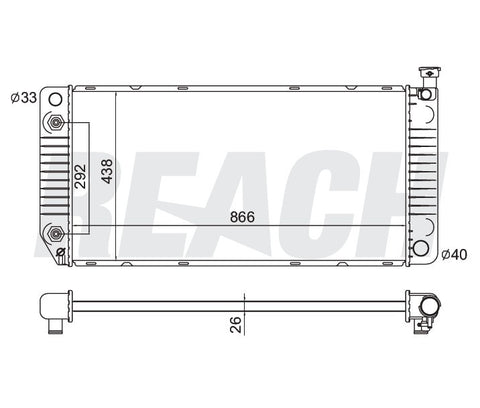 1997 CHEVROLET C3500 5.7 L RADIATOR REA41-2315A
