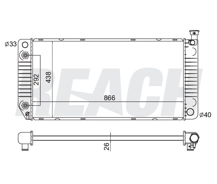 1996 CHEVROLET C3500 5.7 L RADIATOR REA41-2315A