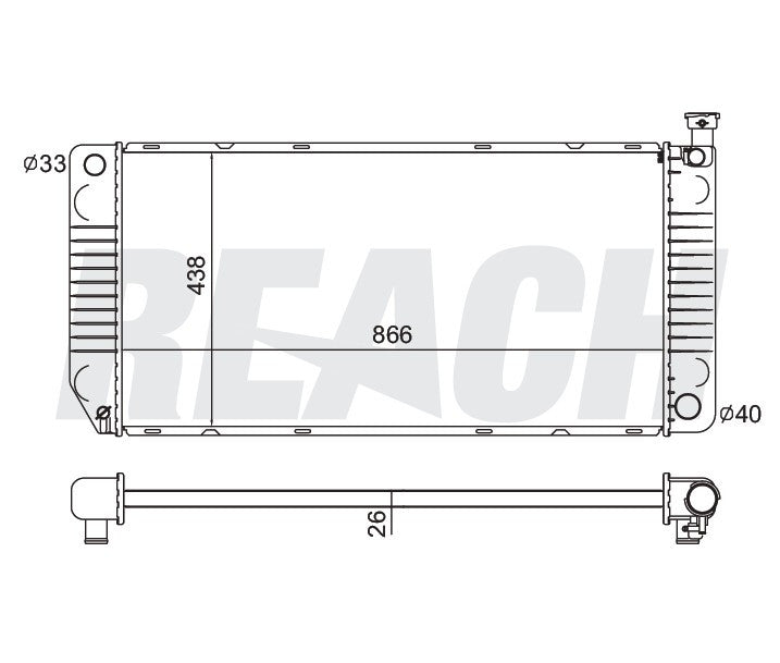 1996 CHEVROLET C1500 5.7 L RADIATOR REA41-2316A