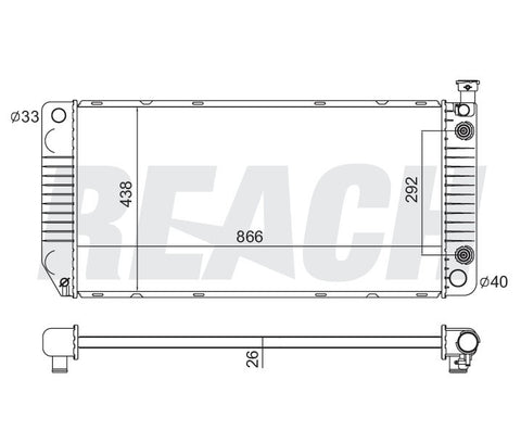 1998 CHEVROLET K1500 SUBURBAN 5.7 L RADIATOR REA41-2317A