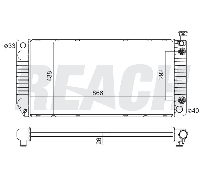 1996 CHEVROLET K1500 5.0 L RADIATOR REA41-2317A