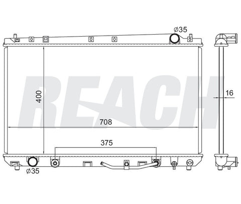 2002 TOYOTA AVALON 3.0 L RADIATOR REA41-2324A