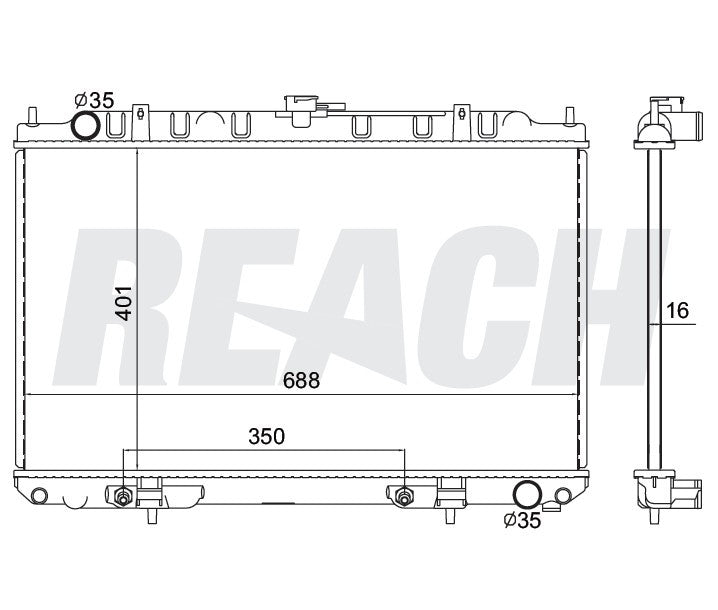2001 NISSAN MAXIMA 3.0 L RADIATOR REA41-2329A