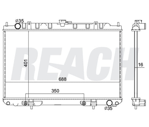 2001 NISSAN MAXIMA 3.0 L RADIATOR REA41-2329A
