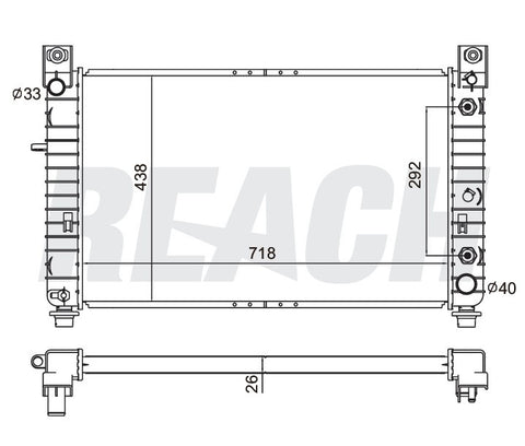 2011 CHEVROLET SILVERADO 1500 5.3 L RADIATOR REA41-2334A