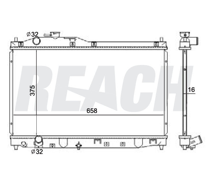 2000 HONDA S2000 2.0 L RADIATOR REA41-2344A