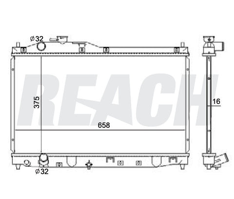 2009 HONDA S2000 2.2 L RADIATOR REA41-2344A