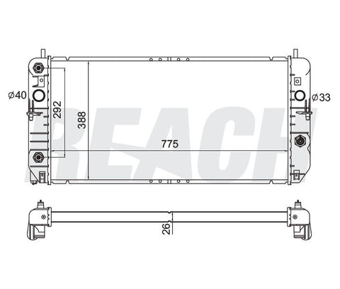 2000 CADILLAC DEVILLE 4.6 L RADIATOR REA41-2352A