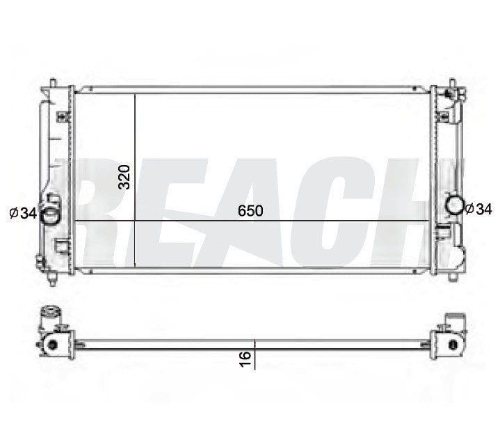 2000 TOYOTA MR2 SPYDER 1.8 L RADIATOR REA41-2358A