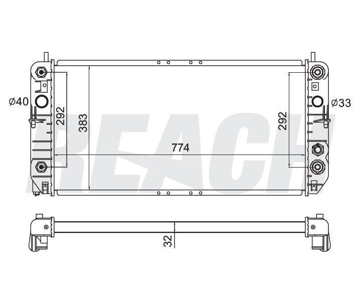 2000 CADILLAC DEVILLE 4.6 L RADIATOR REA41-2369A