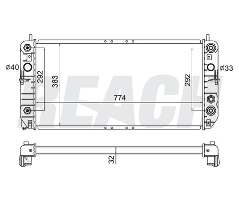 2000 CADILLAC DEVILLE 4.6 L RADIATOR REA41-2369A