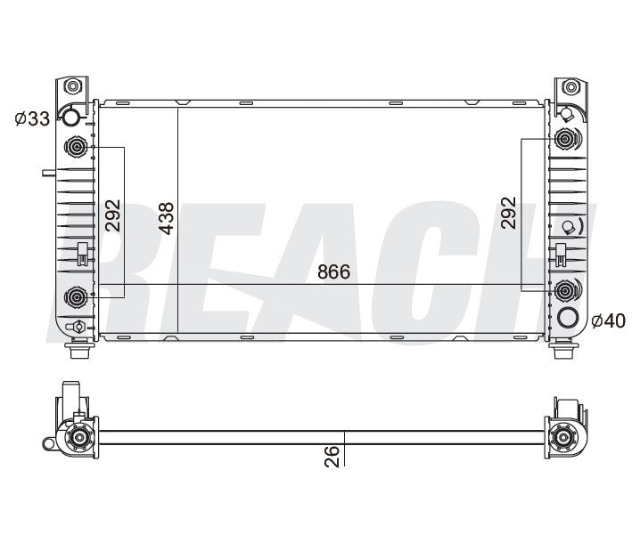 2000 CHEVROLET SUBURBAN 2500 6.0 L RADIATOR REA41-2370A