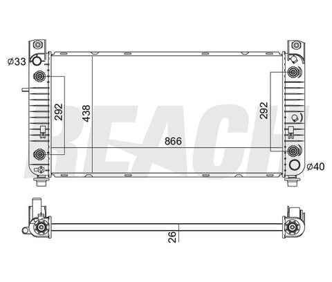 2000 CHEVROLET SUBURBAN 2500 6.0 L RADIATOR REA41-2370A