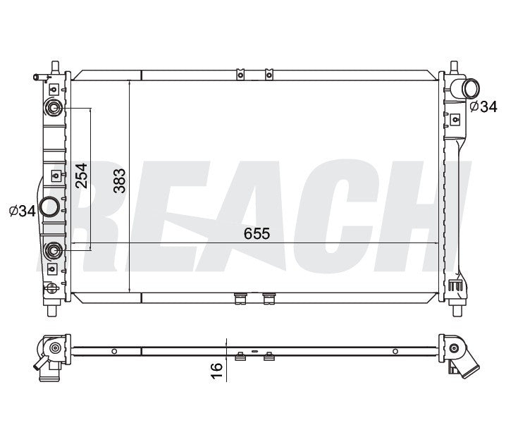 2000 DAEWOO NUBIRA 2.0 L RADIATOR REA41-2381A