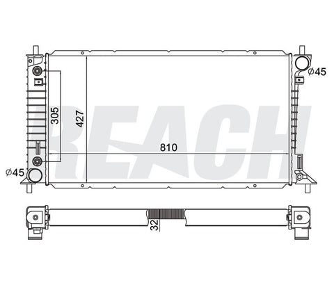2000 FORD F-350 SUPER DUTY 5.4 L RADIATOR REA41-2401A