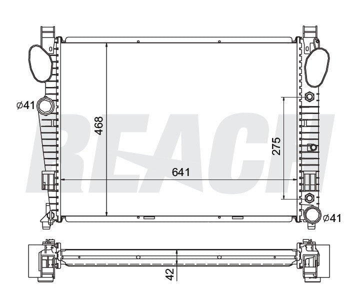 2000 MERCEDES-BENZ S500 5.0 L RADIATOR REA41-2652A