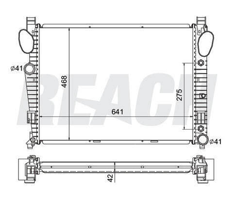 2004 MERCEDES-BENZ SL500 5.0 L RADIATOR REA41-2652A