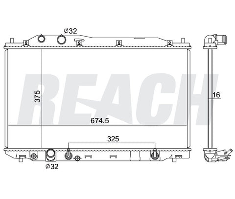 2009 HONDA CIVIC 1.3 L RADIATOR REA41-2923A