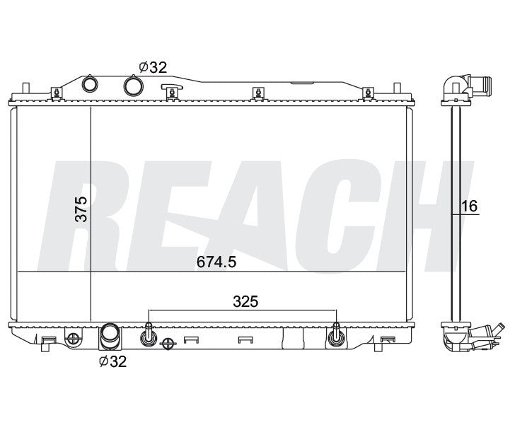 2006 ACURA CSX 2.0 L RADIATOR REA41-2923A